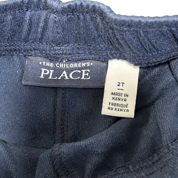 The Childrens Place‎ Navy Blue 2T Quarter Zip Pocket Sweatshirt Jogger Pants Set - Picture 4 of 7